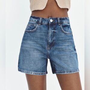Zara high waisted denim shorts